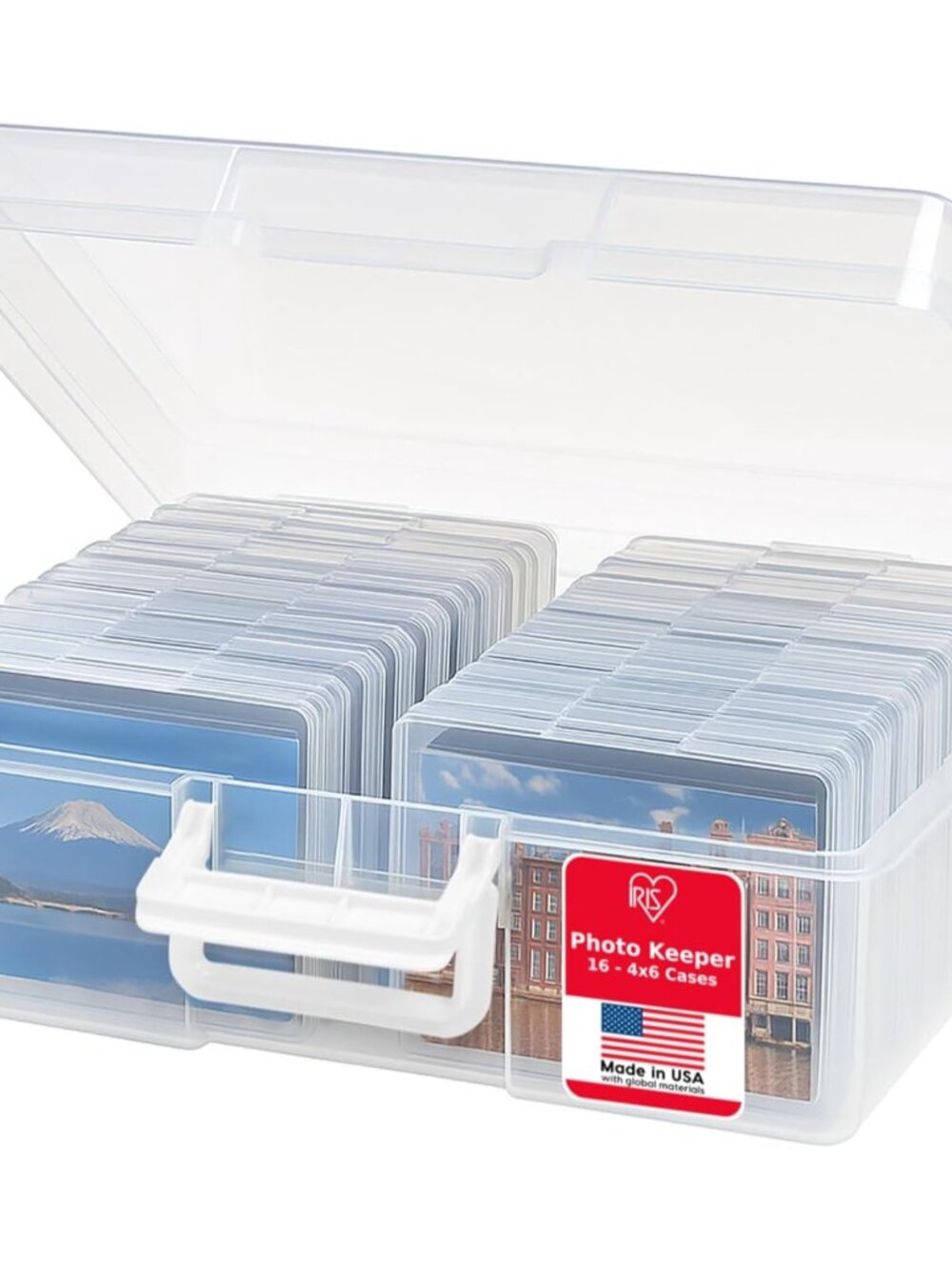 Photo Storage Box || 16 Cases - Clear